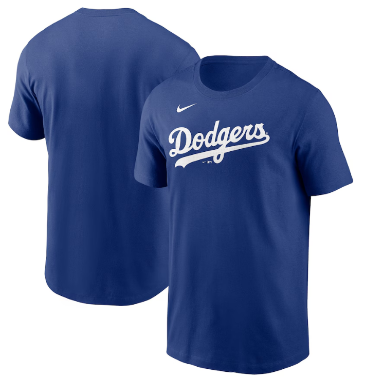 nike camiseta mlb fuse wordmark los angeles dodgers