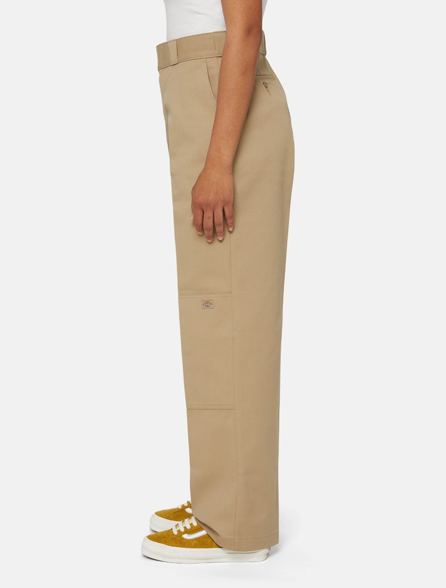 dickies pantalón mujer double knee rec khaki