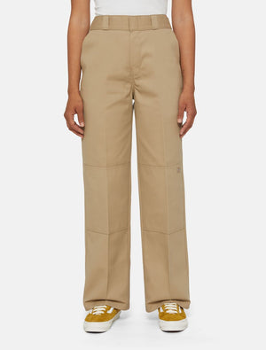 dickies pantalón mujer double knee rec khaki