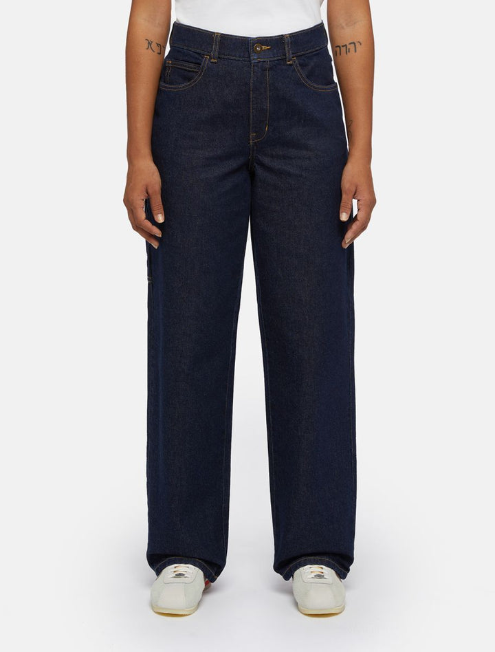 dickies pantalón mujer herdon denim reinsed