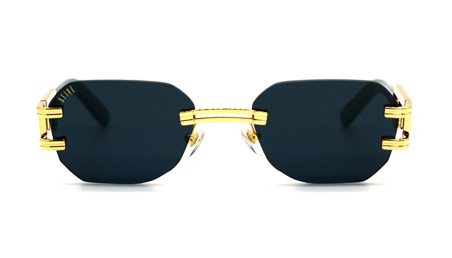 9five gafas de sol  Royals Lite Black & Gold Sunglasses