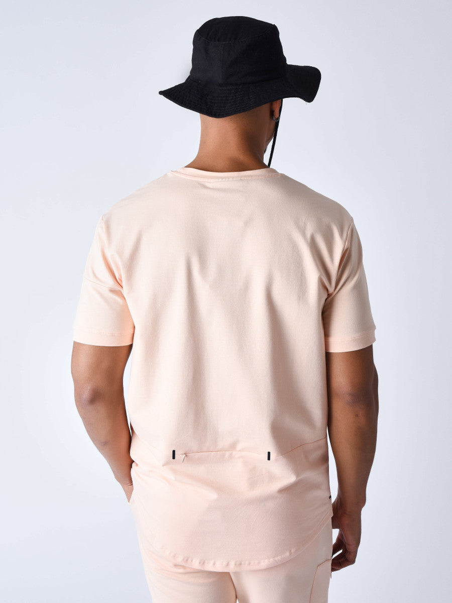project x paris camiseta técnica con recortes - Melocotón pálido