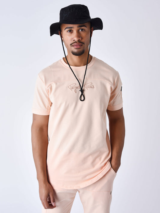 project x paris camiseta técnica con recortes - Melocotón pálido