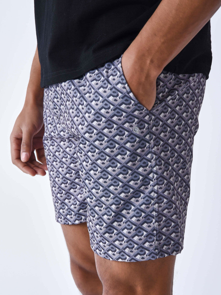 project x paris bermuda Bañador corto estampado graphic Gaze - Gris