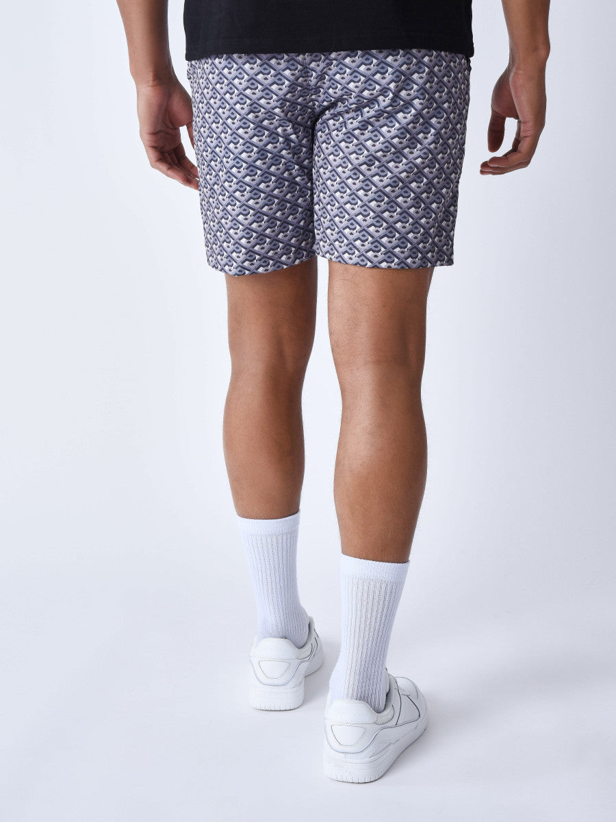 project x paris bermuda Bañador corto estampado graphic Gaze - Gris