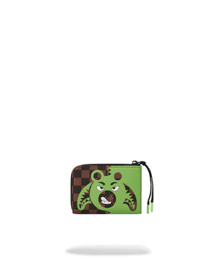 sprayground monedero green bear face wallet