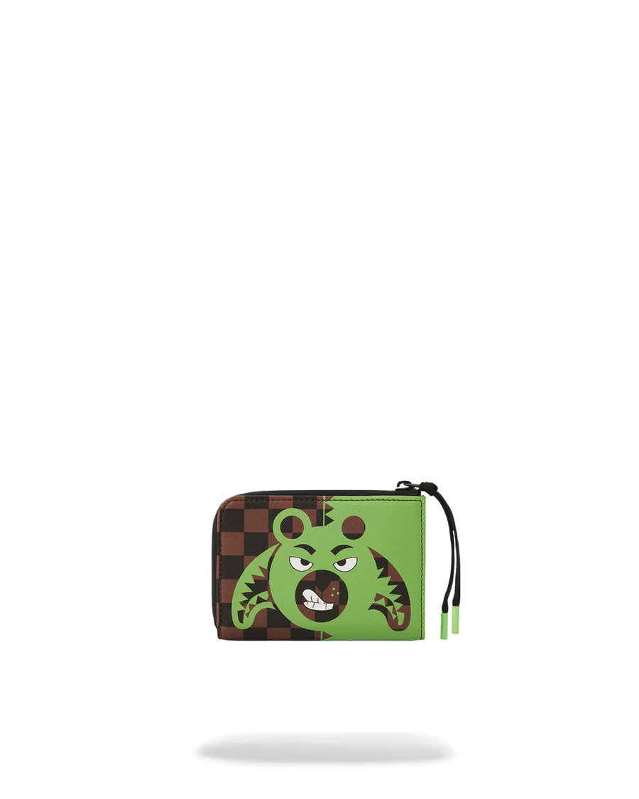 sprayground monedero green bear face wallet