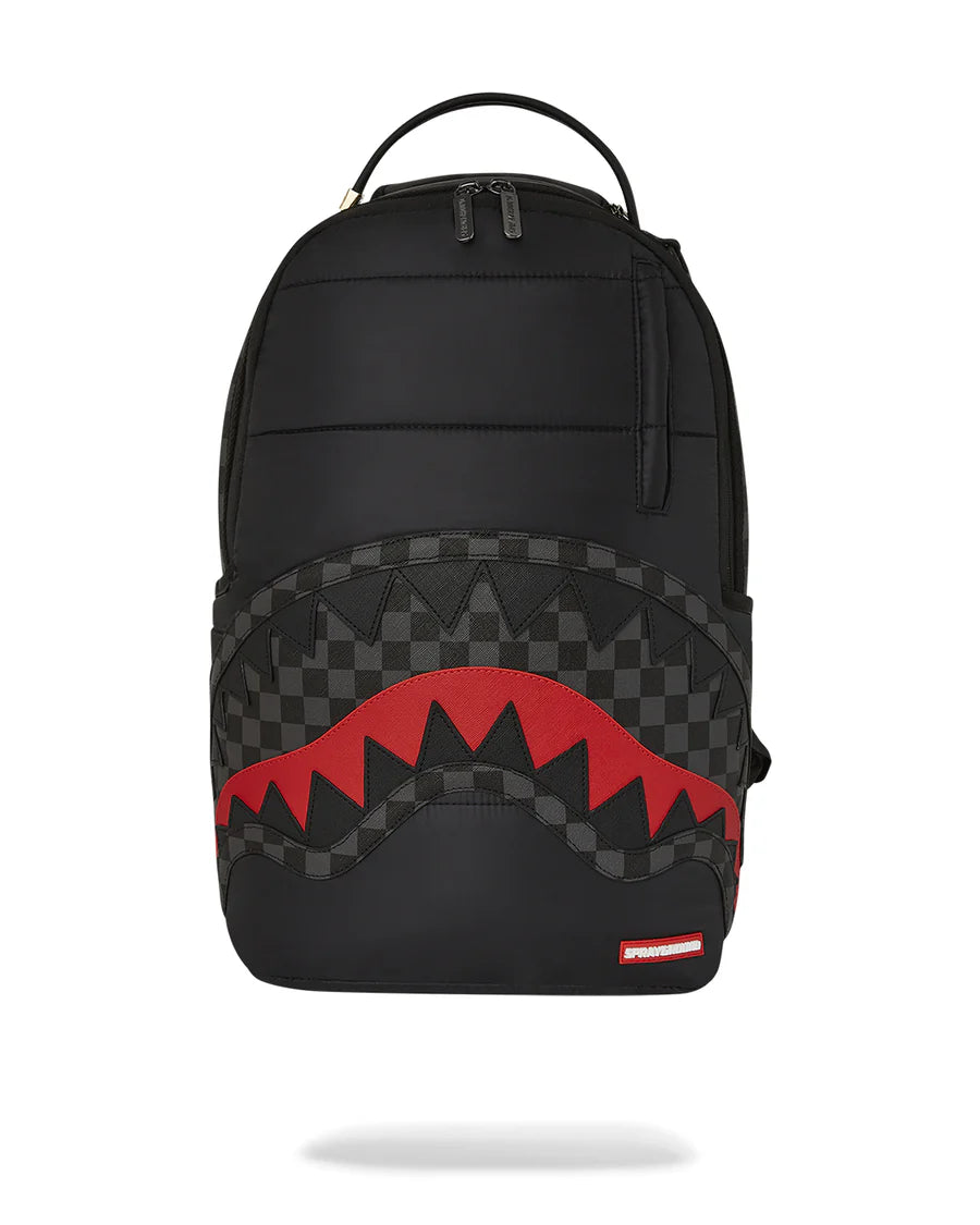 sprayground mochila black puffer grey check backpack