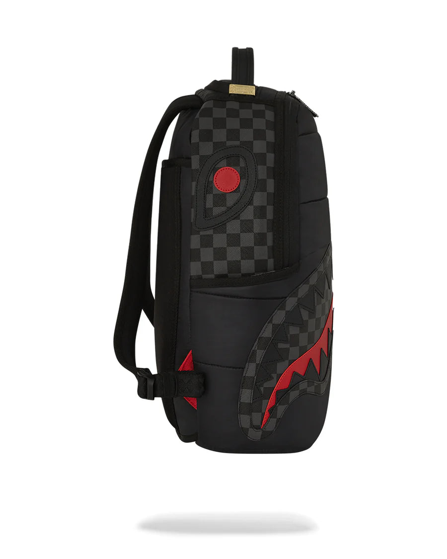 sprayground mochila black puffer grey check backpack