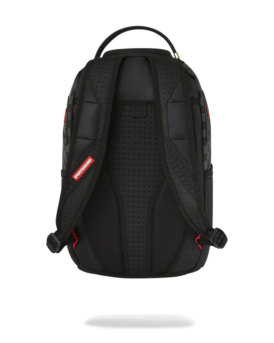 sprayground mochila black puffer grey check backpack