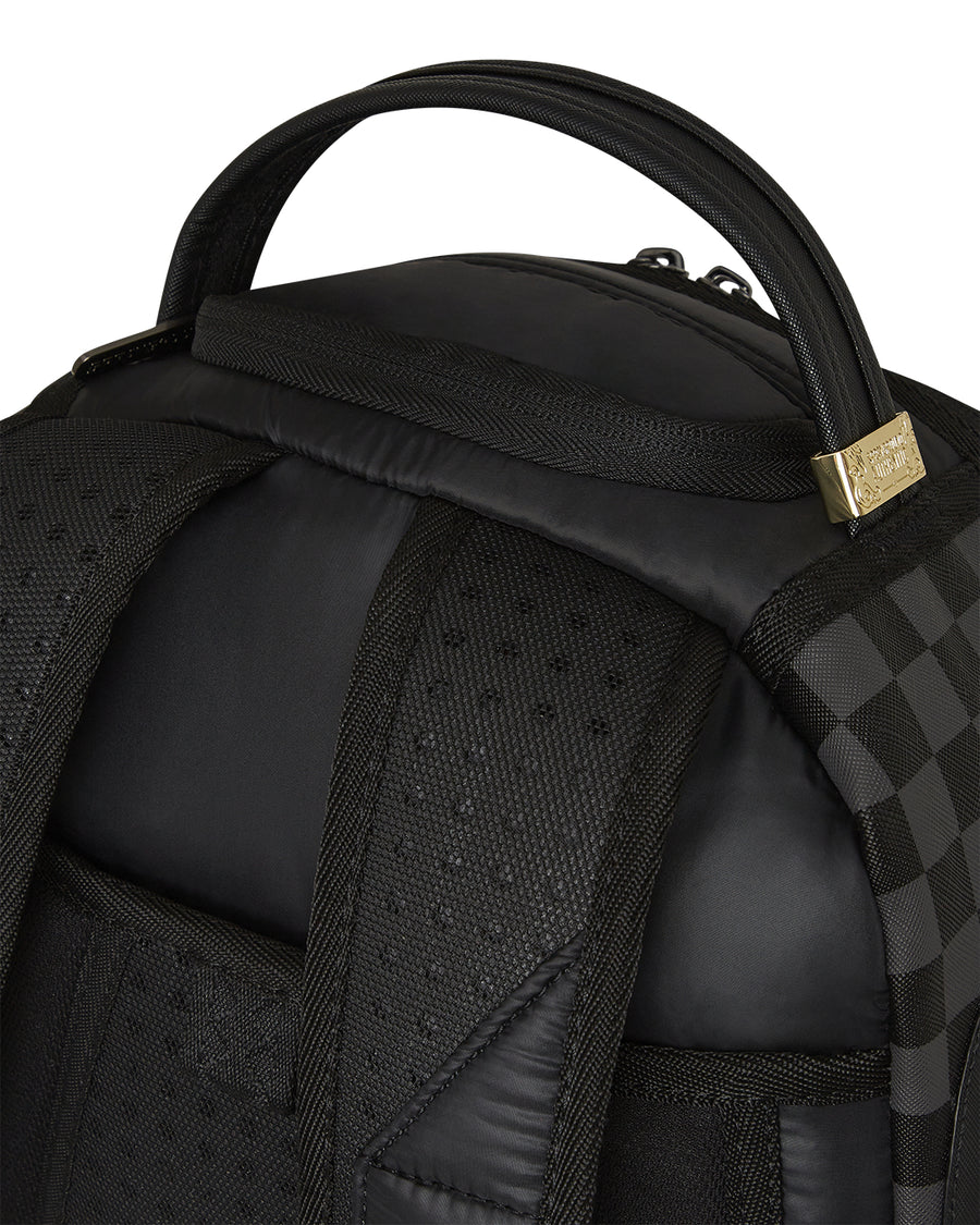 sprayground mochila black puffer grey check backpack