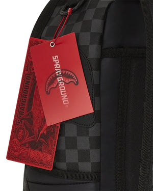 sprayground mochila black puffer grey check backpack