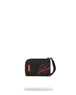 sprayground monedero black puffer grey check wallet