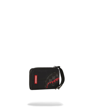 sprayground monedero black puffer grey check wallet