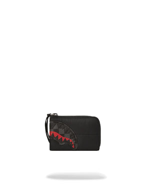 sprayground monedero black puffer grey check wallet