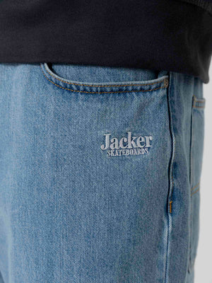 jacker pantalón serif logo denim baggy blue