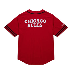 mitchell & ness camiseta Fashion Cotton Button Front Vintage Logo Chicago Bulls