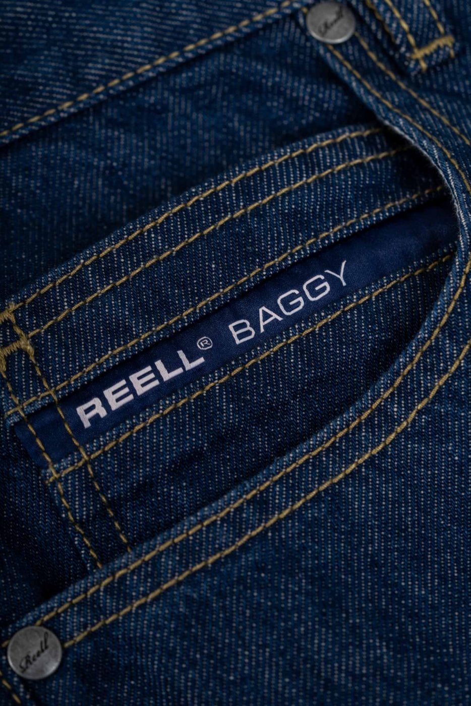 reell pantalón baggy steell blue