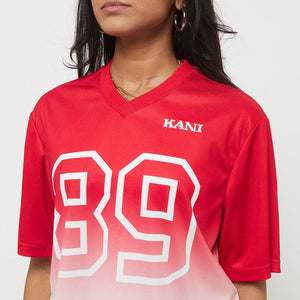 karl kani camiseta mujer retro gradient crop