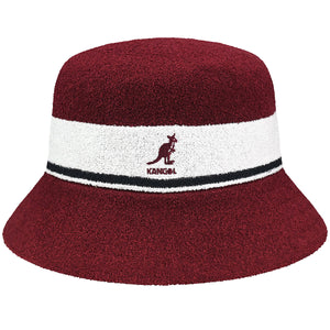 kangol bucket  bermuda stripe cranberry