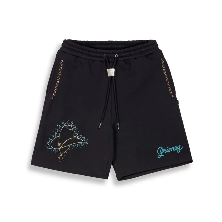 grimey bermuda lone hand sweatshorts black