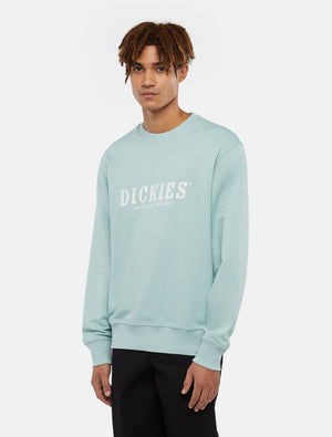 dickies sudadera sin capucha script sweatshirt blue