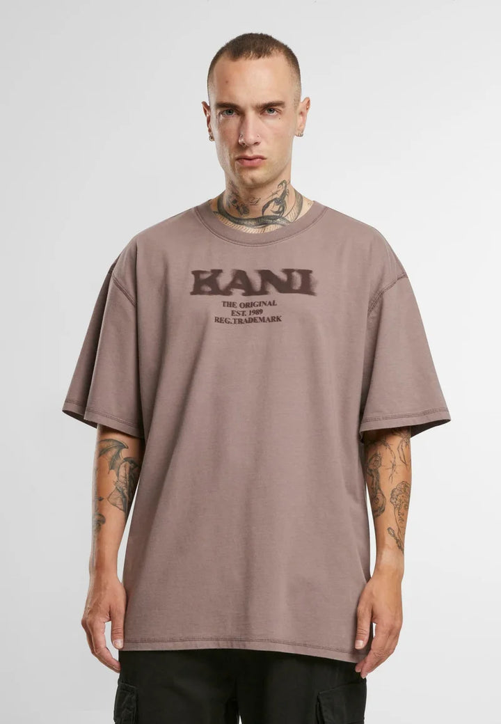 karl kani camiseta retro sprayed taupe