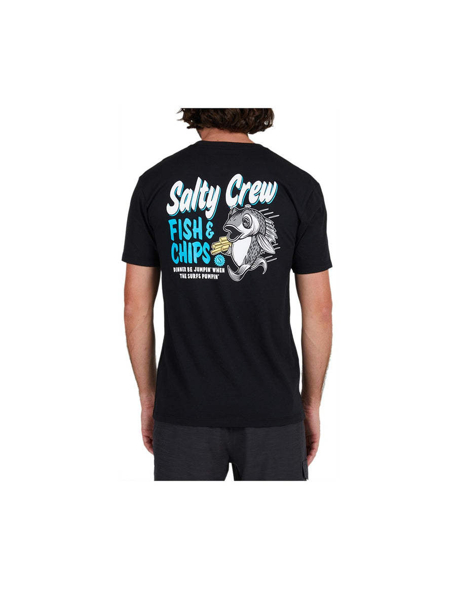 salty crew camiseta fish and chips premium