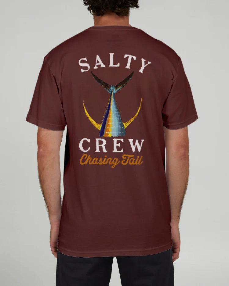 salty crew camiseta tailed marron