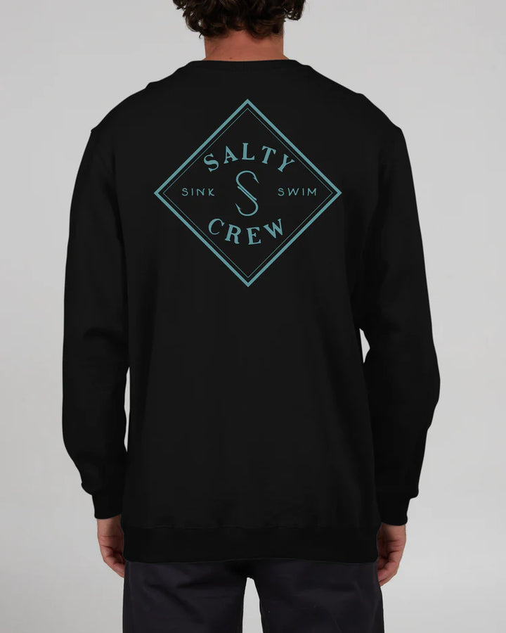 salty crew sudadera tippet crew fleece black