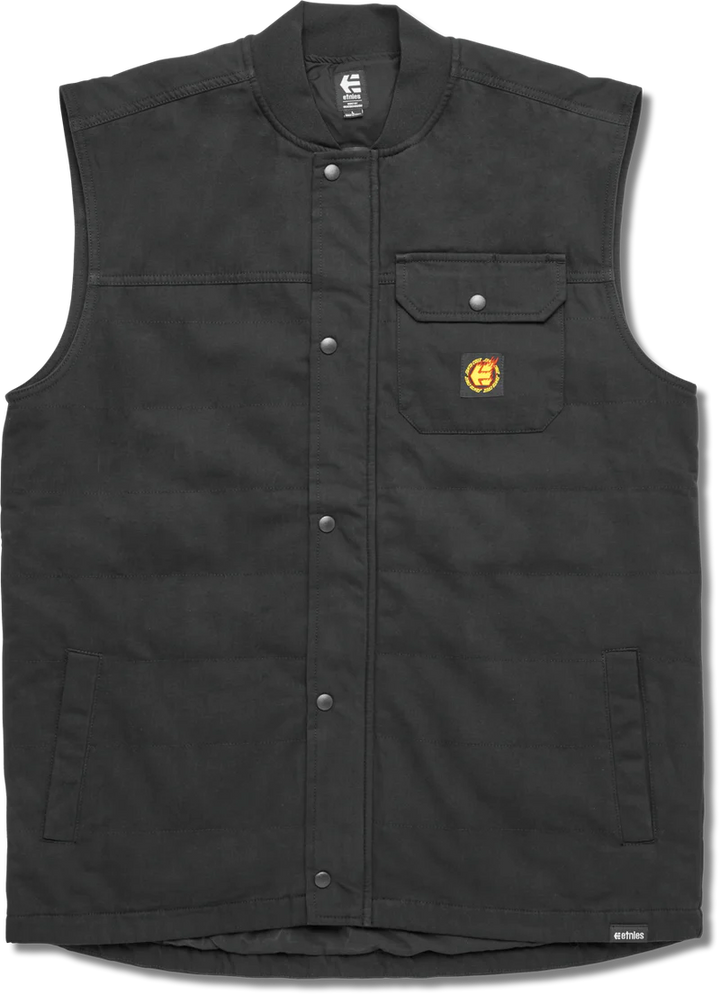 etnies x santa cruz chaleco flame vest black