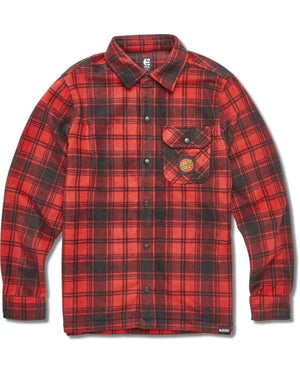 etnies x santa cruz camisa flame fleece red