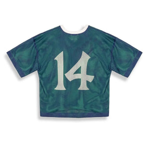 grimey camiseta sweet science reversible mesh boxy v neck navy