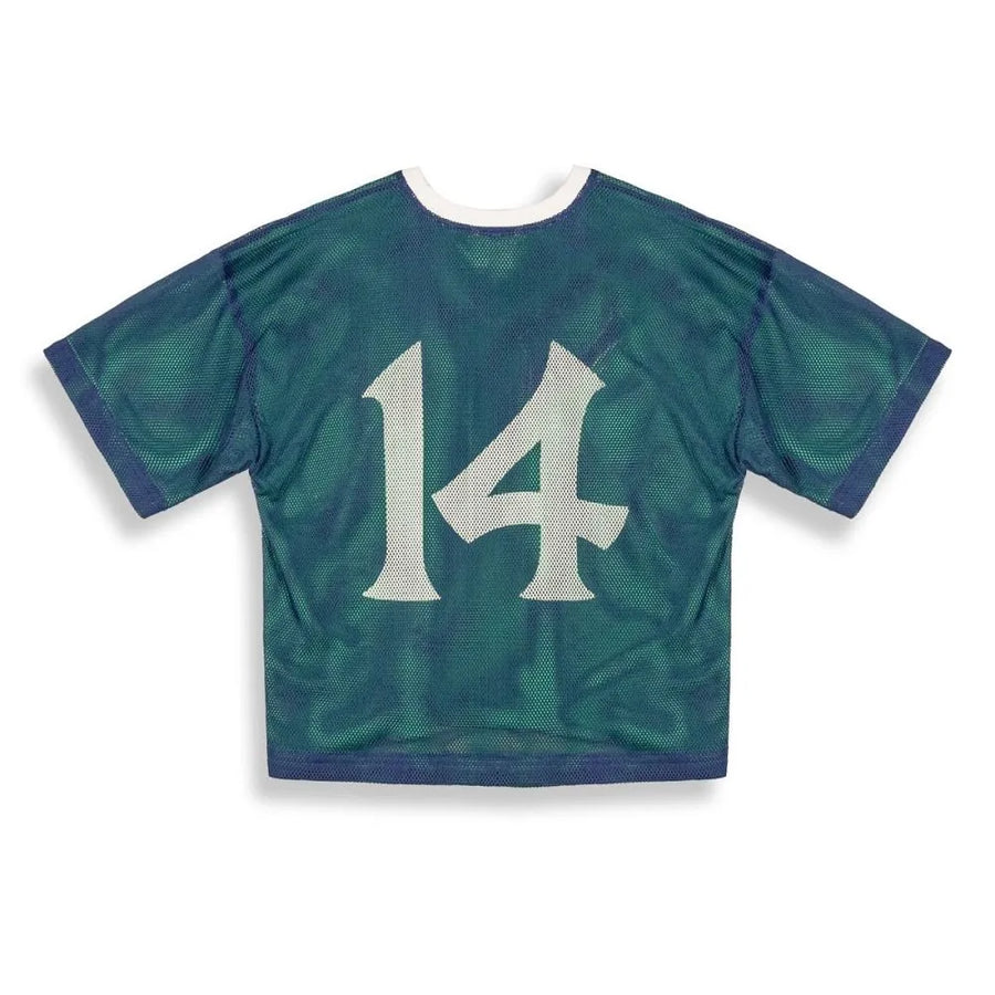 grimey camiseta sweet science reversible mesh boxy v neck navy