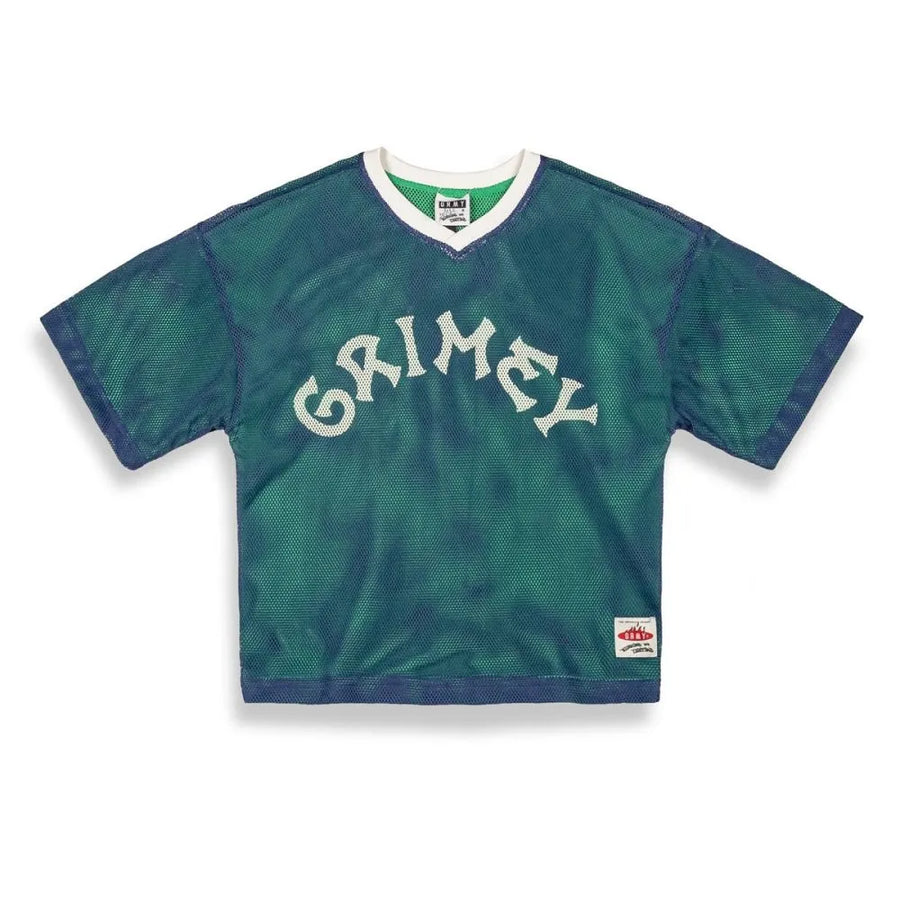 grimey camiseta sweet science reversible mesh boxy v neck navy