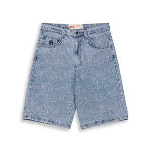 Grimey bermuda Sweet Science Baggy Jacquard Light Washed Black