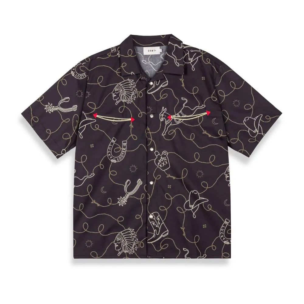 grimey Camisa  Lone Hand Button Up Black