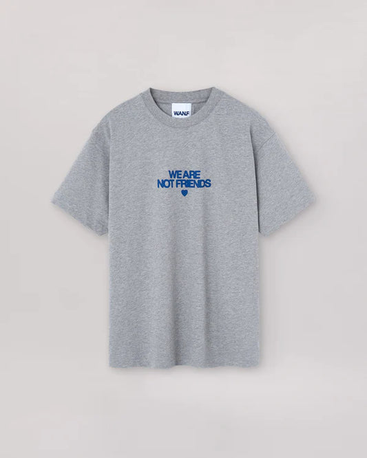 we are not friends camiseta bold grey love