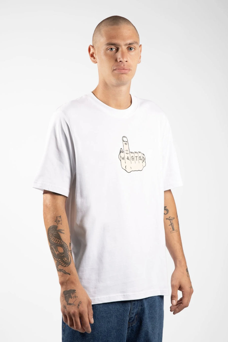 wasted paris camiseta middle white