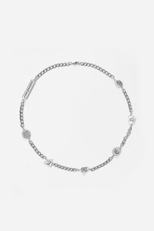 wasted paris collar pulse necklace silver