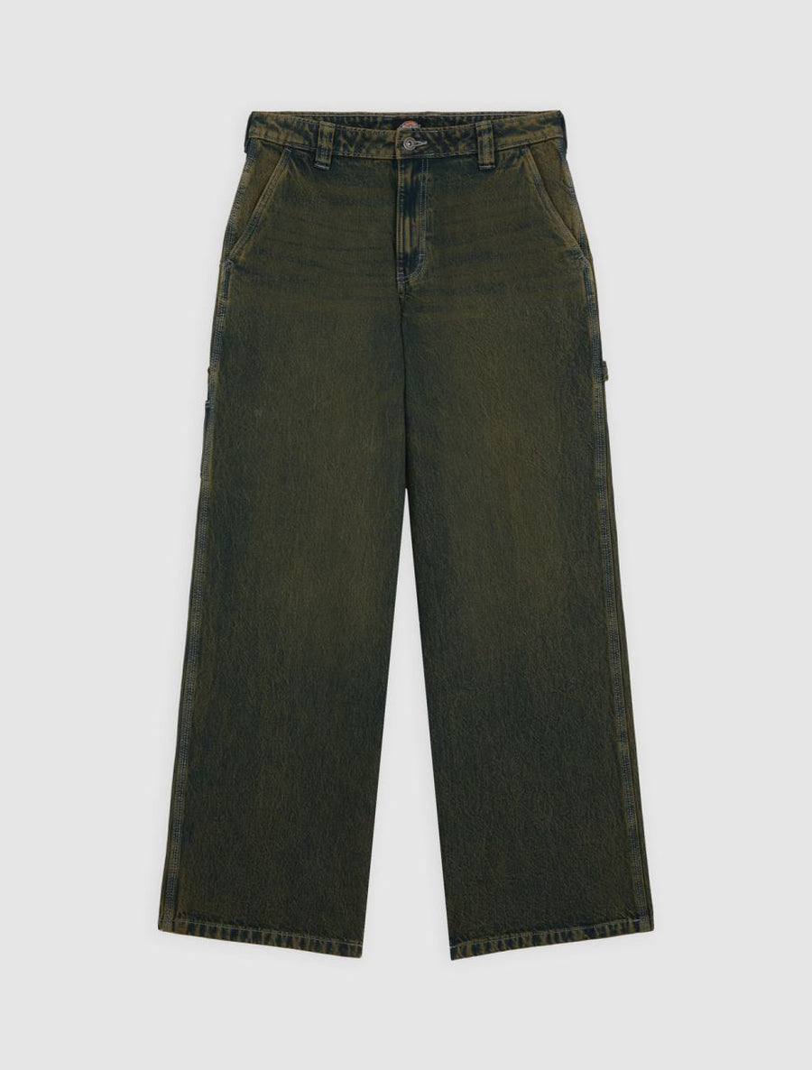 dickies pantalón x loose denim carpenter verde