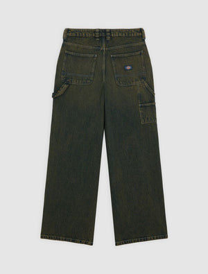 dickies pantalón x loose denim carpenter verde