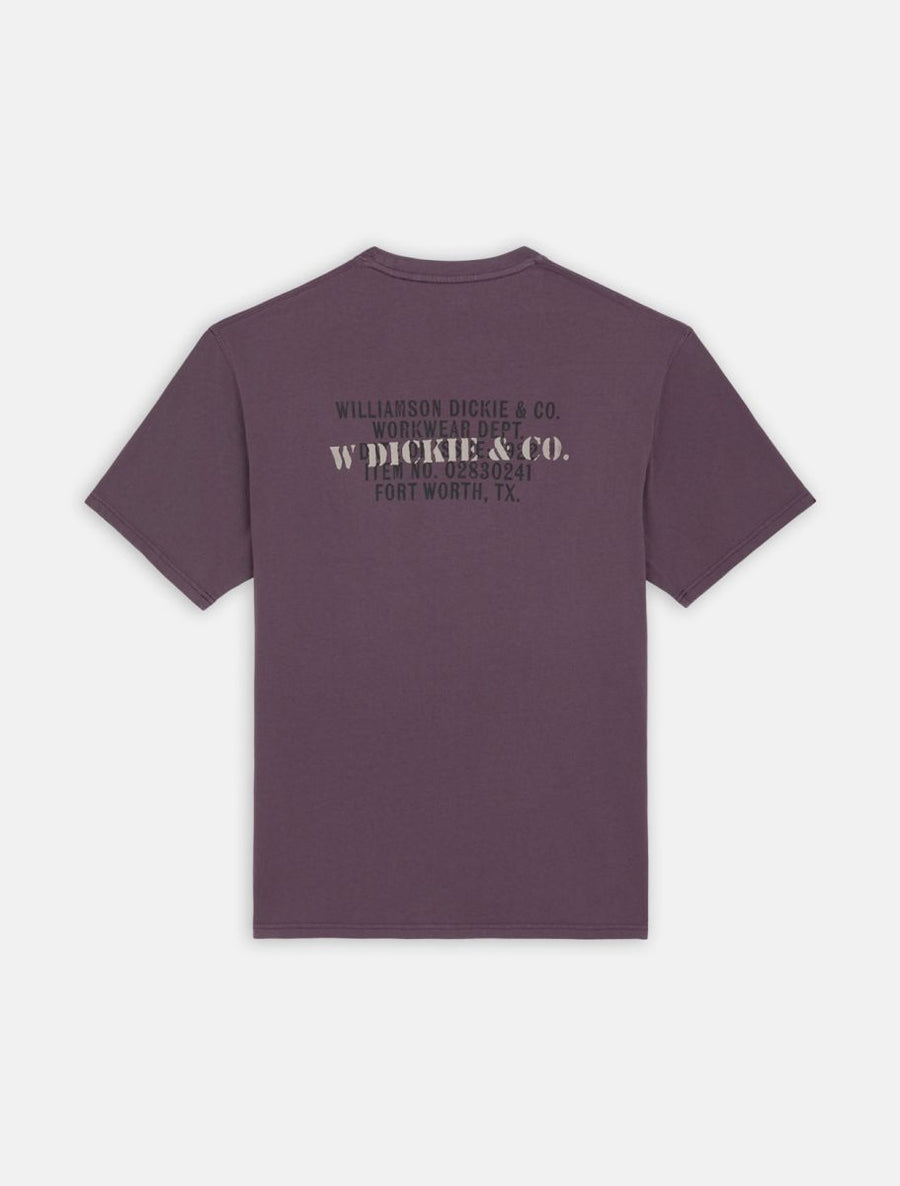 dickies camiseta stamp  plum perfect