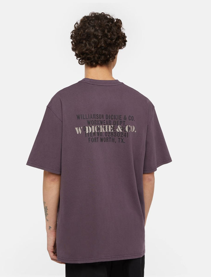 dickies camiseta stamp  plum perfect