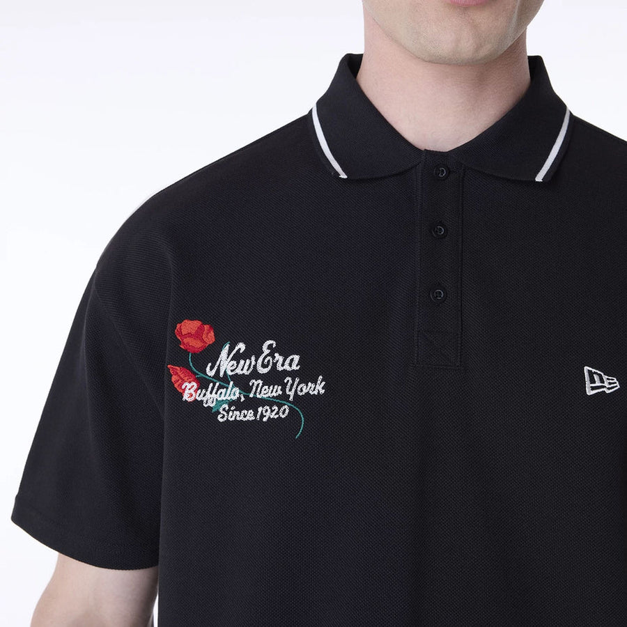 New era Camiseta  Floral Polo Negro