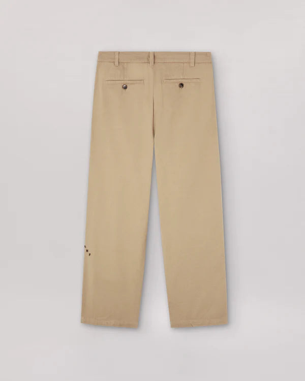 we are not friends pantalón pleat cream chino