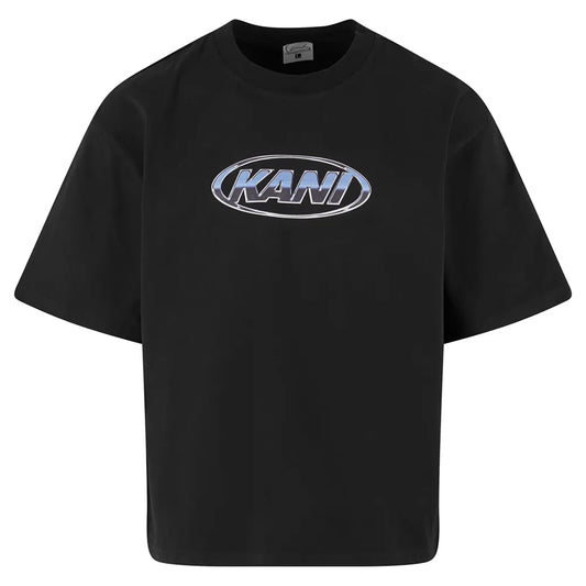 karl  kani camiseta wove signature chrome logo crop black