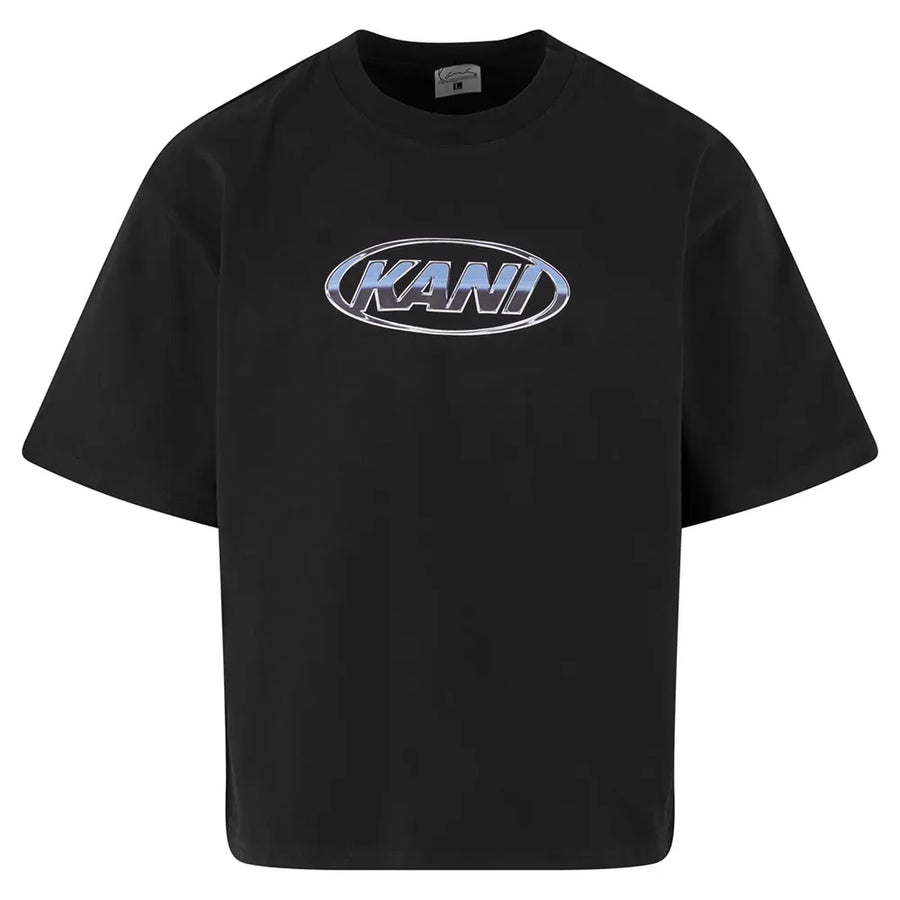karl  kani camiseta wove signature chrome logo crop black