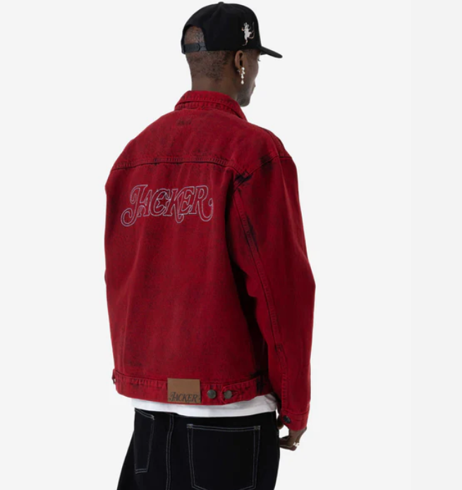 jacker chaqueta senteza denim jacket red