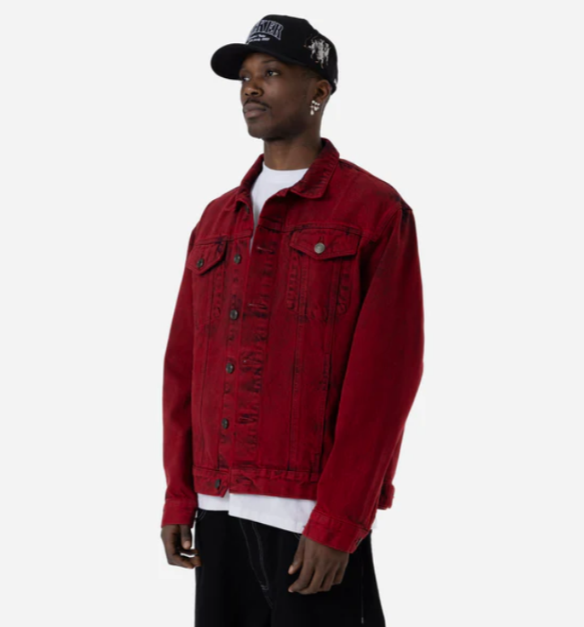 jacker chaqueta senteza denim jacket red
